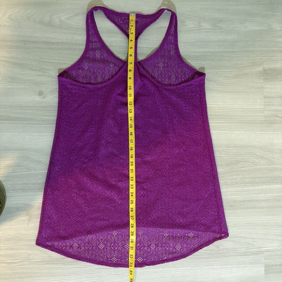 OP Womens Tank Top Lace Swim Cover Up Juniors Lightweight See Through Sz L 11-13 - Picture 15 of 16